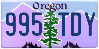 OR license plate 995TDY