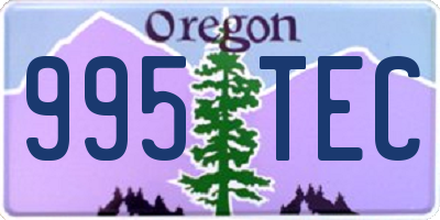 OR license plate 995TEC