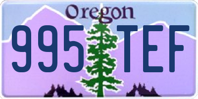 OR license plate 995TEF