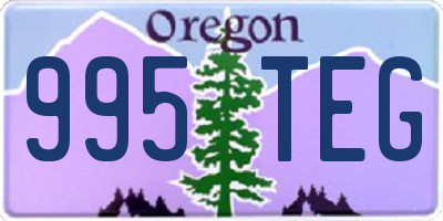 OR license plate 995TEG