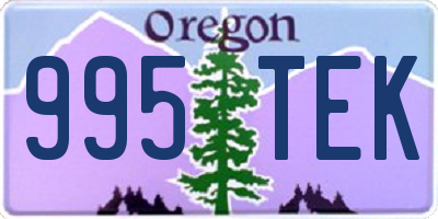 OR license plate 995TEK