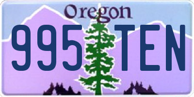 OR license plate 995TEN