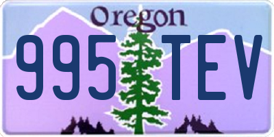 OR license plate 995TEV