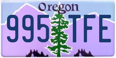 OR license plate 995TFE