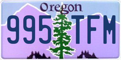 OR license plate 995TFM