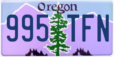 OR license plate 995TFN
