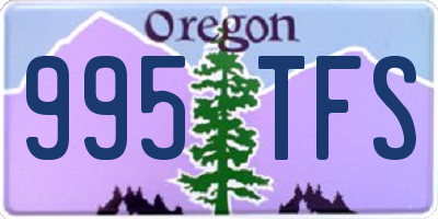 OR license plate 995TFS