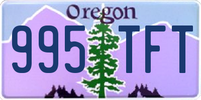 OR license plate 995TFT