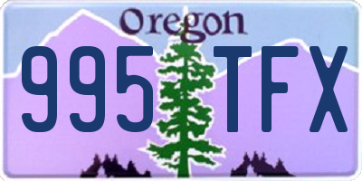 OR license plate 995TFX