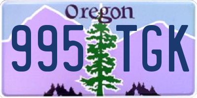 OR license plate 995TGK