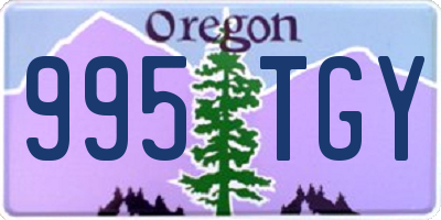 OR license plate 995TGY