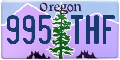 OR license plate 995THF