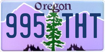 OR license plate 995THT