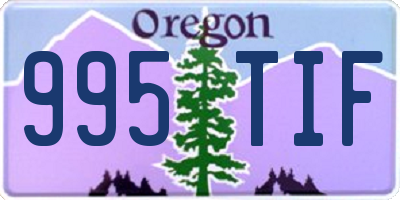 OR license plate 995TIF