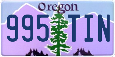 OR license plate 995TIN