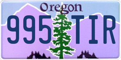 OR license plate 995TIR