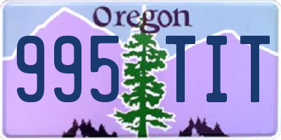 OR license plate 995TIT