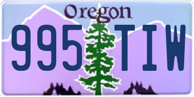 OR license plate 995TIW