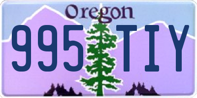 OR license plate 995TIY