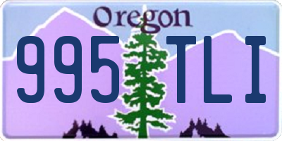 OR license plate 995TLI