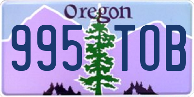 OR license plate 995TOB