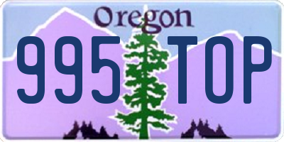 OR license plate 995TOP