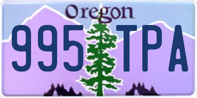 OR license plate 995TPA