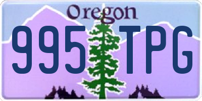 OR license plate 995TPG