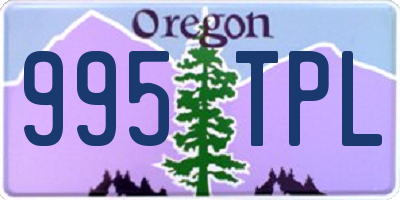 OR license plate 995TPL