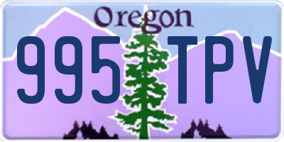 OR license plate 995TPV