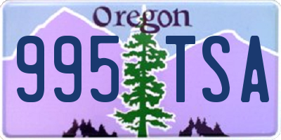 OR license plate 995TSA