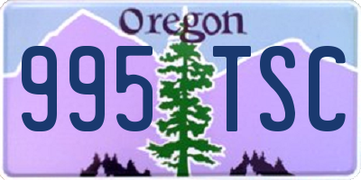 OR license plate 995TSC