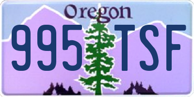 OR license plate 995TSF