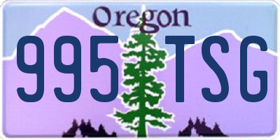 OR license plate 995TSG