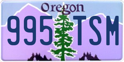 OR license plate 995TSM