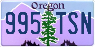 OR license plate 995TSN