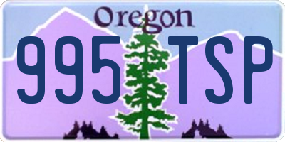 OR license plate 995TSP