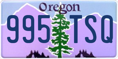 OR license plate 995TSQ