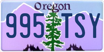OR license plate 995TSY
