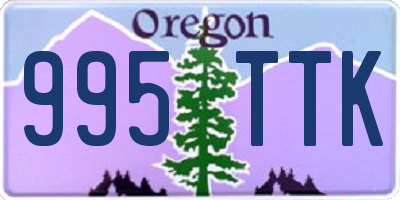 OR license plate 995TTK