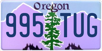 OR license plate 995TUG