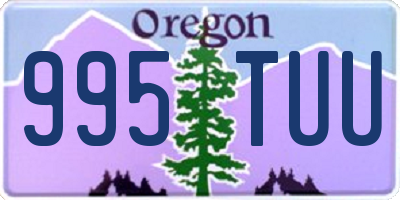 OR license plate 995TUU