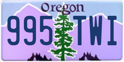 OR license plate 995TWI