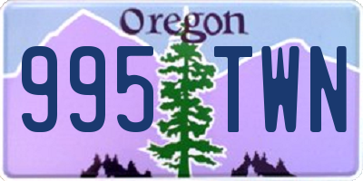 OR license plate 995TWN
