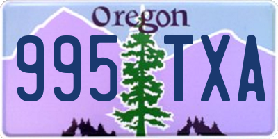 OR license plate 995TXA