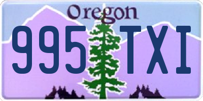 OR license plate 995TXI