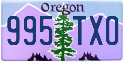 OR license plate 995TXO