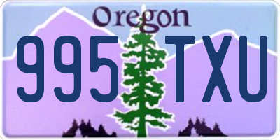 OR license plate 995TXU