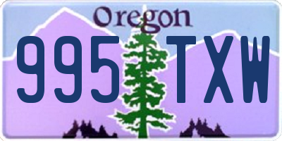 OR license plate 995TXW