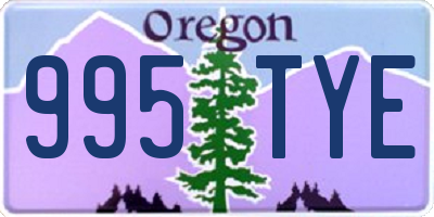 OR license plate 995TYE